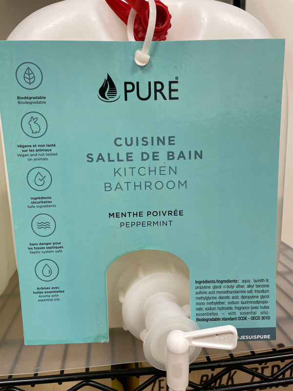 PURE BIO - REFILL ONLY - Kitchen and Bathroom Peppermint 500mL